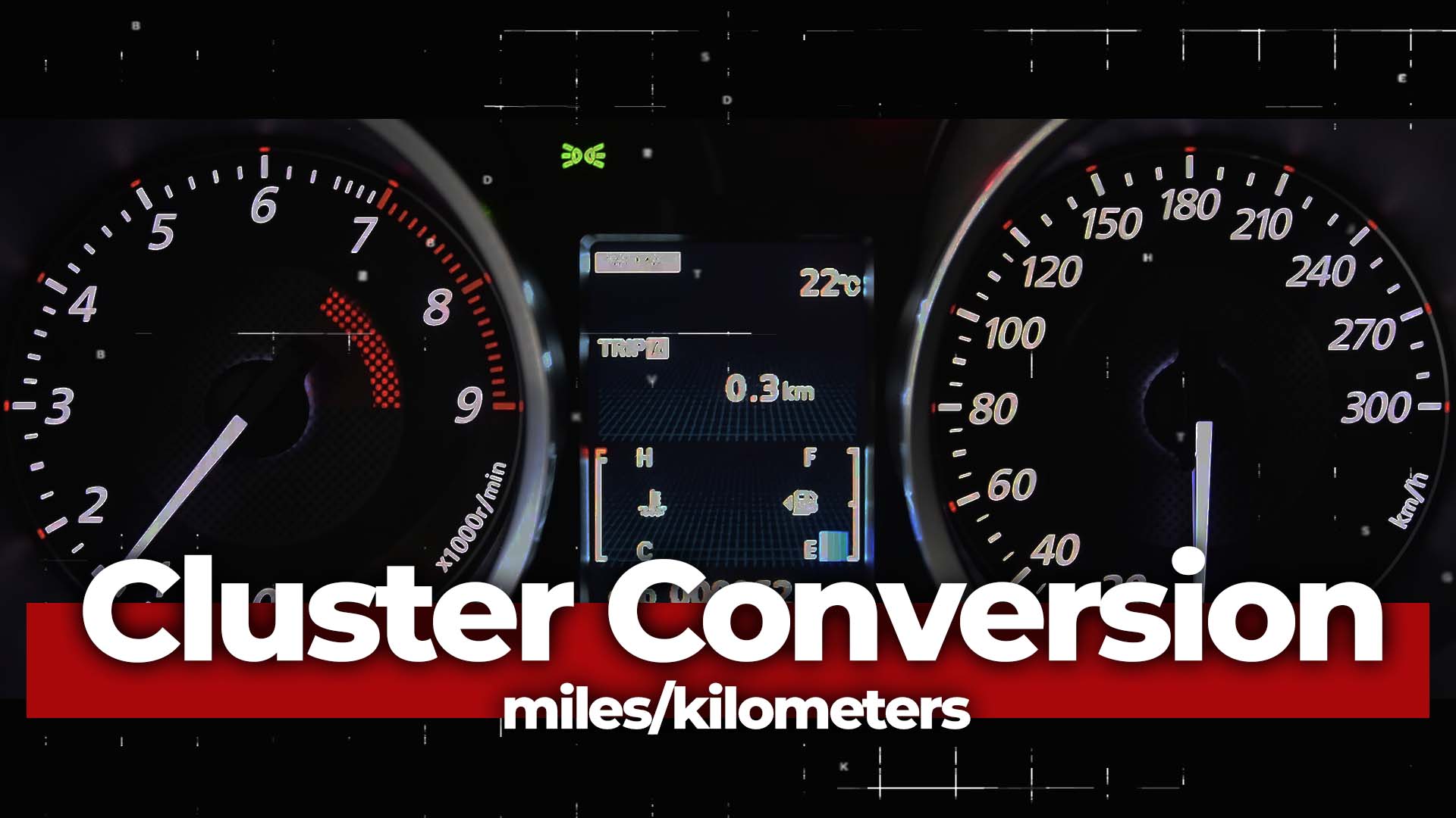 Mitsubishi Lancer / Evolution X cluster conversion from miles to km or vice versa